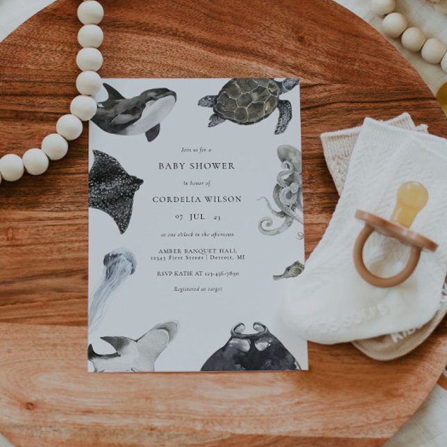 Sob o Convite para Chás de fraldas da Criatura do  (Criador carregado)