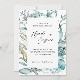 Sob o Convite para Chás de fraldas de águas-vivas