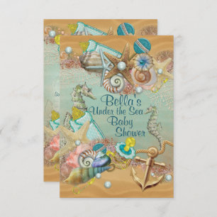 Sob o Convite para Chás de fraldas Marítimos