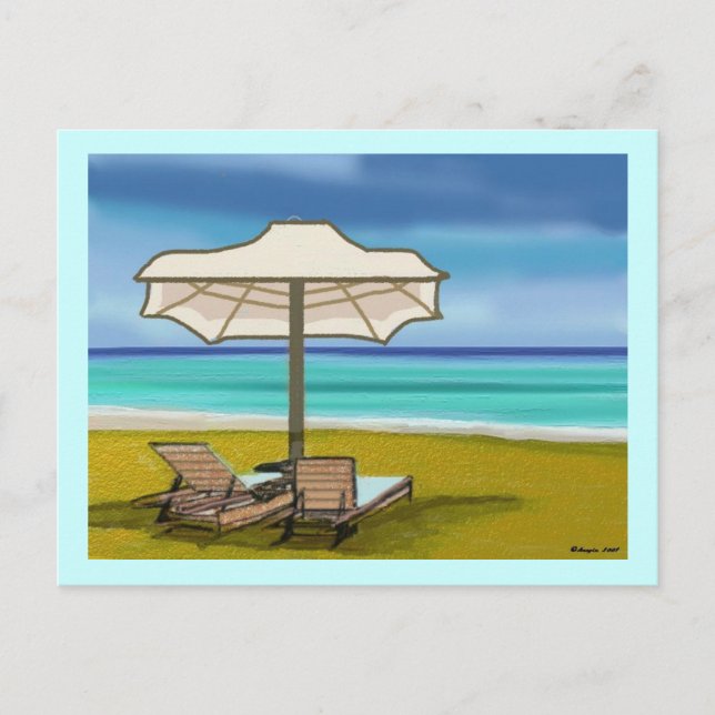 Sob o guarda-chuva Cartões postais (Frente)