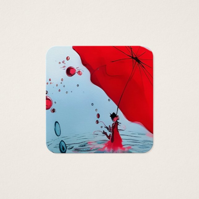 Sob o guarda-chuva vermelho (Frente)