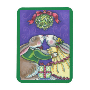 Sob o ÍMÃ dos COELHOS do NATAL do visco