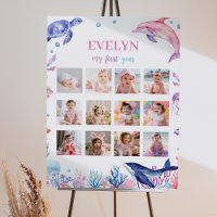 Sob O Mar Aniversário 12 Foto Milestone Poster