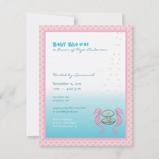 Sob o Mar Bebê Chá Leve de Anúncio (Frente)