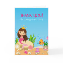 Sob o mar, Cartões de agradecimentos de aniversári