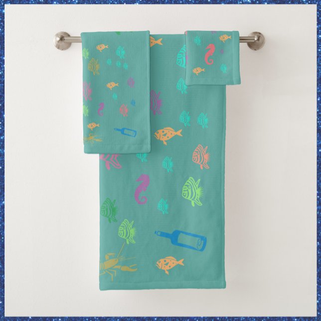 Sob o Mar Considerado Oceano Azul Toalha Azul (Bookmark my store! https://www.zazzle.com/store/capricepetit)