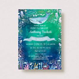 Sob O Mar, Convites De Aniversário De Idade