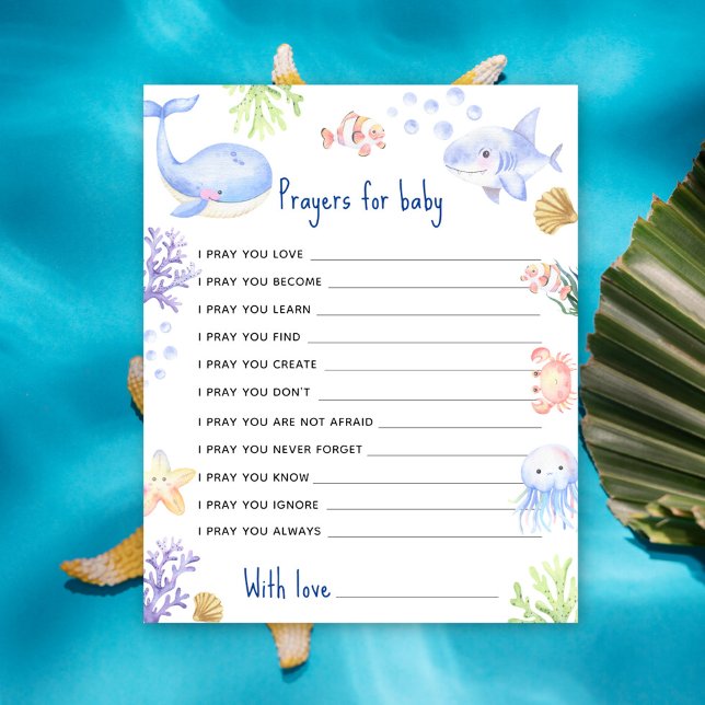 Sob o mar Orações de animais do Oceano para bebê (Criador carregado)