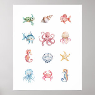 Sob o Mar Poster Impressão