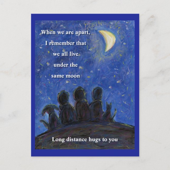 Sob o mesmo cartão postal de arte da lua (Frente)
