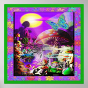 Sob o Poster do banheiro