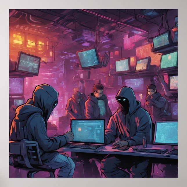 Sob o solo, Cyberpunk Poster (Frente)