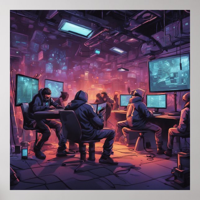 Sob o solo, Cyberpunk Poster (Frente)