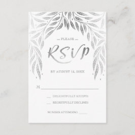 Sob o Willows Wedding RSVP Faux Silver
