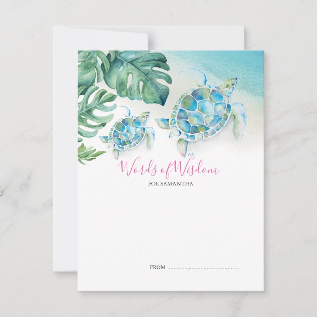 Sob os Cartões de Conselhos de Chá de fraldas de T (Frente)