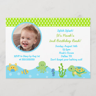 Sob os Convites de Aniversário do Sea Boy Photo