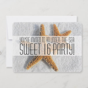 Sob os convites de festas do doce dezesseis do mar