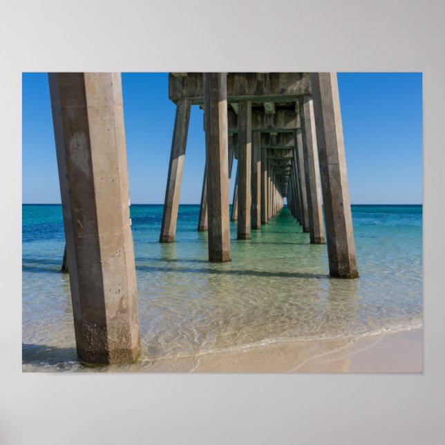 Sob Pensacola Beach Pier Poster (Frente)