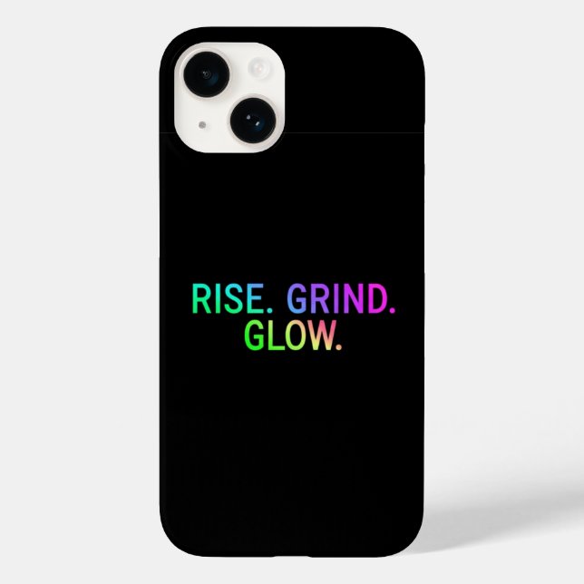 Sobe. GENTIL. GLOW. - iPhone motivacional 14 Case (Verso)
