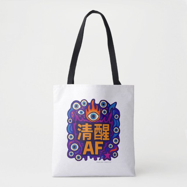 Sober AF - Chinês - Bolsa Tote (Frente)