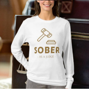Sober Como Juiz - Dourada Camisa De Capa Longa De