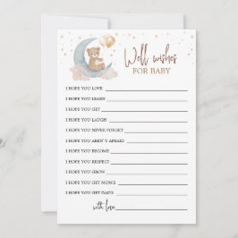 Sobre a Lua Bem Deseja o Cartão do Bebê