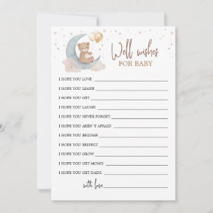 Sobre a Lua Bem Deseja o Cartão do Bebê