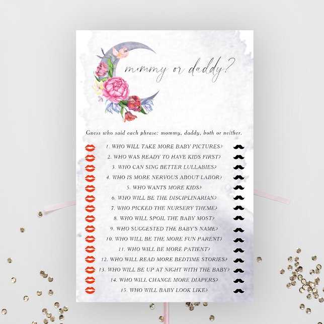 Sobre a Lua - jogo de chás de fraldas ou Mamães (Criador carregado)