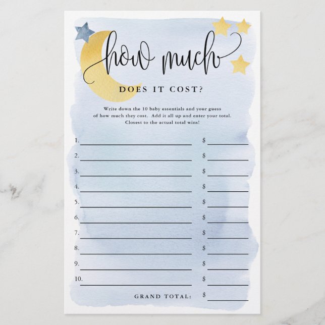 Sobre a Lua, Quanto é o Cartão de Papel Rosa (Frente)