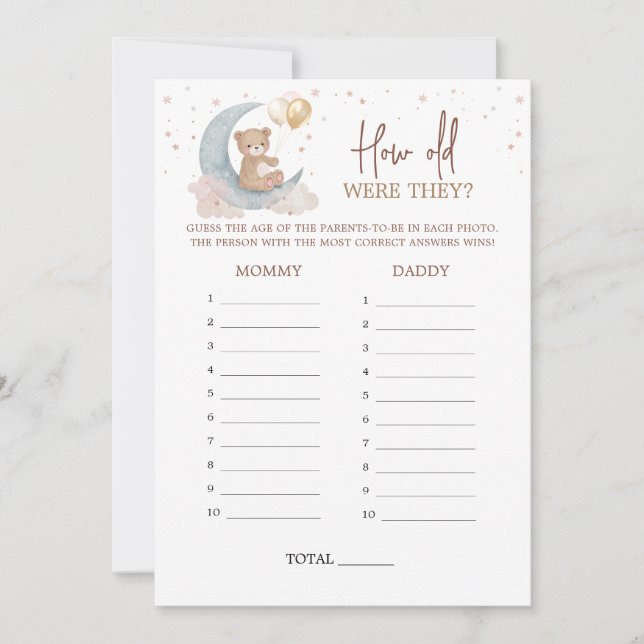 Sobre a Lua Quantos anos eles tinham o Cartão de J (Frente)