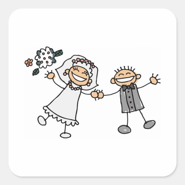 Sobre la boda sello adesivo (Frente)