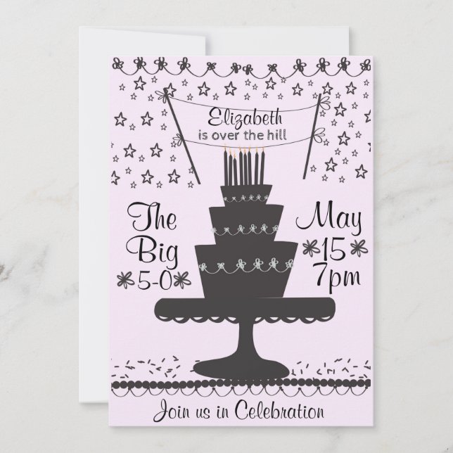 Sobre o 50º Convite de Aniversário do Hill (Frente)