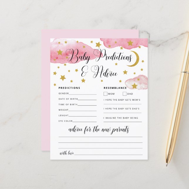 Sobre o Cartão de Conselhos e Previsões de Bebês d (Frente/Verso In Situ)