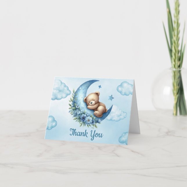 Sobre O Cartões de agradecimentos Do Urso De Lua (Frente)
