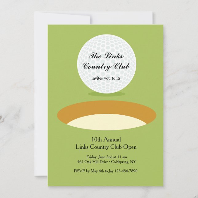 Sobre O Convite De Golfe De Borda (Frente)