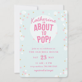 Sobre o Convite para Chá de fraldas Pop Balloon Gi