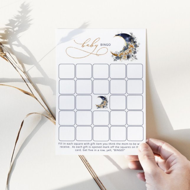 Sobre o marinho da lua - cartão de jogo Baby Bingo (Criador carregado)