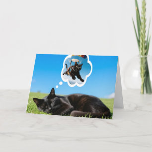 Sobre o que os gatos sonham! Cartão