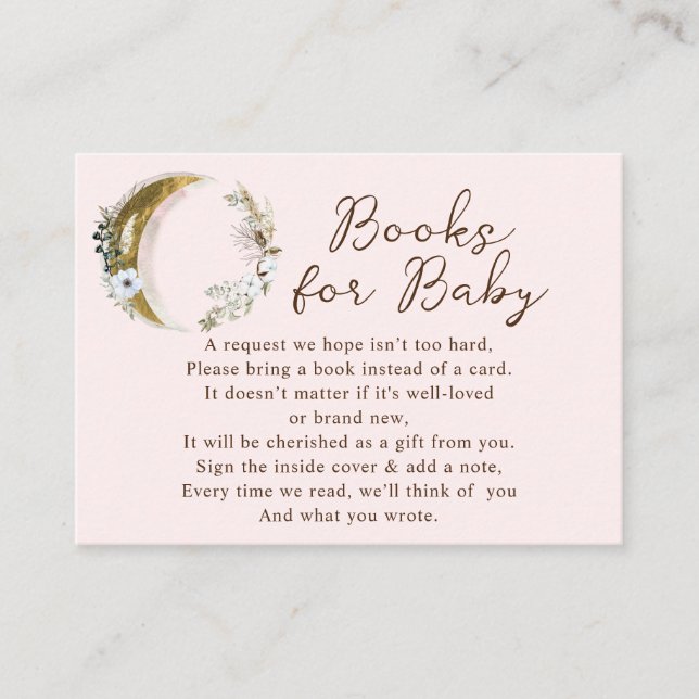 Sobre os Dourados livros de lua para o cartão de g (Frente)