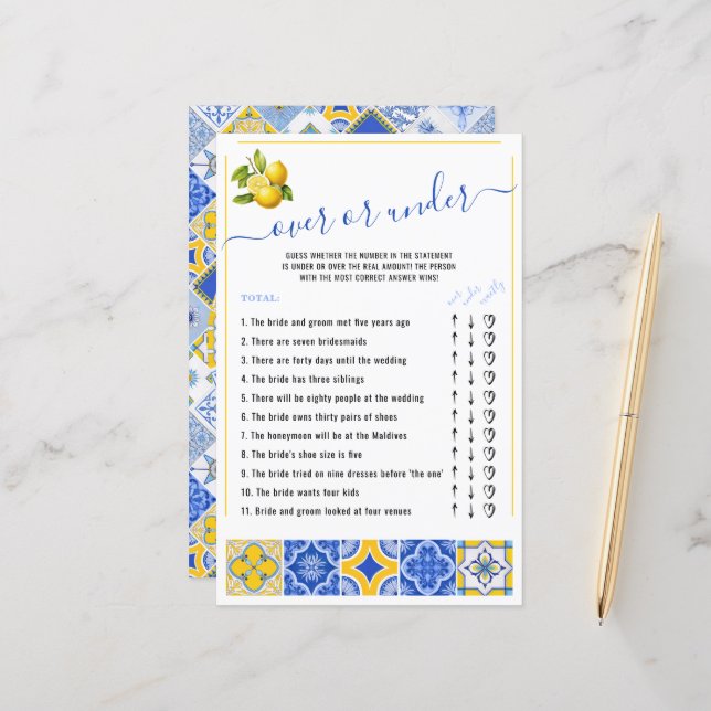 Sobre ou Sob Azulejos Azuis Jogo de Chá de panela  (Frente/Verso In Situ)