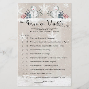 Sobre ou Sob Chá de fraldas de Neve