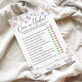 Sobre ou Sob Jogo | Jogo do chá de fraldas