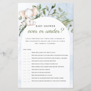 Sobre Ou Sob O Jogo De Chá de fraldas Azul Elefant