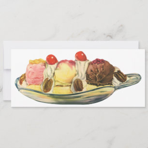 Sobremesas de comida vintage, cerejas de banana sp