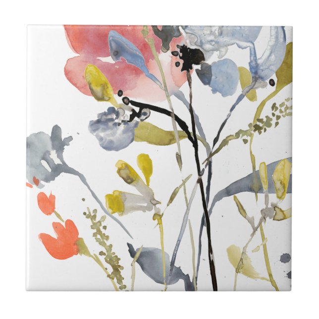 Sobreposição da Flor - Flores de Pastel de Aquarel (Frente)