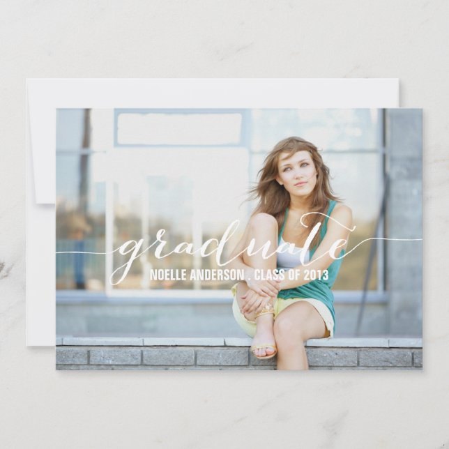 SOBREPOSIÇÃO DE CALLIGRÁFICA| CONVITE DE GRADUAÇÃO (Frente)