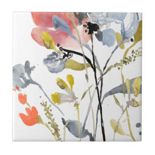 Sobreposição de Flor - Flores de Pastel de Aquar