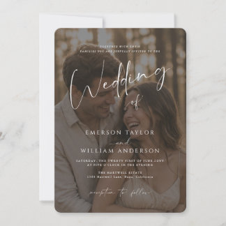 Sobreposição de Foto | Convite de Casamento Comple