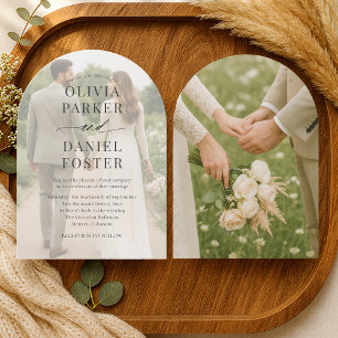 Sobreposição de Foto Convite de Casamento Minimali