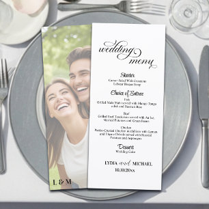 Sobreposição de Foto de Texto Simples 4x9'' Menu d